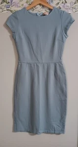 Love...ady Medium Blue Classic Retro Mini Business Event Wedding Bodycon Dress - Picture 1 of 3