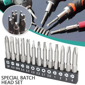 4/7/13Pcs Special Shaped Screwdriver Set U Y Triangle Security Bits Tool - Picture 1 of 13