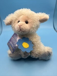 Russ Shining Stars Lamb W/Flower Stuffed Animal Plush W/Secret Code Tag Easter - Picture 1 of 8