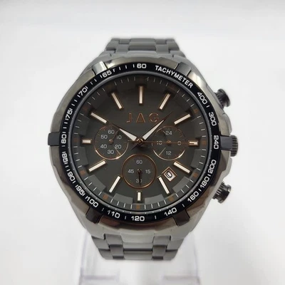 JAG J2510A Mens Chronograph Watch Stainless Steel Tachymeter Date - image 1 of 4