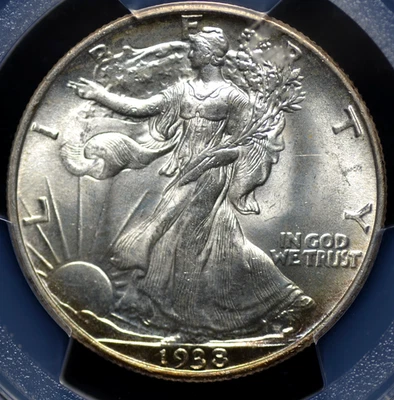 1938 WALKING LIBERTY HALF DOLLAR PCGS MS 64 A  BIT "CHATTERY"  ON  MS LIB'S - Image 1 of 4