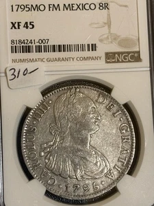 1795 MO FM Mexico 8 Reales XF 45 NGC Nice! - Picture 1 of 2