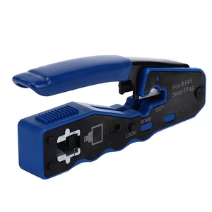 `Hand Crimping Pliers 8P Crystal Head Crimper Network Cable Stripper Ethernet - Bild 1 von 24