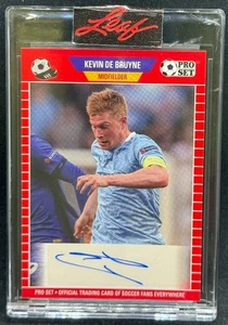 2021 Leaf Pro Set Sports - KEVIN DE BRUYNE Base Red Auto Man City #PSA-KDB - Picture 1 of 2