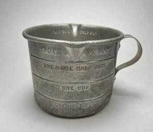 Misurino vintage Mirro alluminio 2 tazze 16 oz con manico made USA - Foto 1 di 8