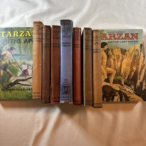 Edgar Rice Burroughs Tarzan early 1900's Antique 9 book lot. See DESCRIPTION! - Picture 1 of 10