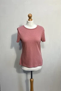 Seasalt Cornwall Womens Reflection T Shirt Size UK 10 Dusty Pink 100% Cotton - Picture 1 of 9