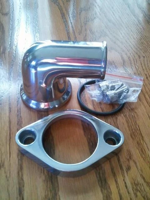 Carcasa Termostato Cuello Agua Chevy V8 Giratorio 360 90 Deg. Ángulo Aluminio 4933 Foto 1 de 2