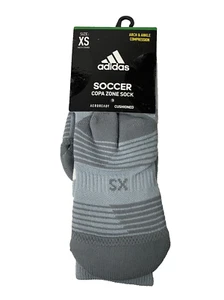 Adidas Youth Grey Copa Zone IV Cushioned Soccer Socks Kids XS 9C-1Y - Picture 1 of 2