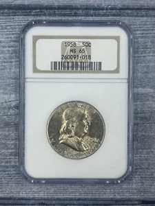 1958 Ben Franklin Half Dollar MS 65 Beautiful Toning - Picture 1 of 4