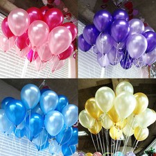 100 PZ Compleanno Matrimonio Baby Shower Palloncini Lattice Party Pearl 10'