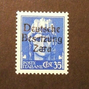  DEUTSCHLAND,GERMANY REICH 1943 ZARA Besetzung "F.D'ITALIA SVR" 35c az. MH*Signiert - Bild 1 von 2