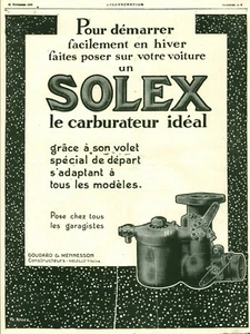 Publicité ancienne carburateur Solex Goudard & Menesson 1925 issue de magazine - Picture 1 of 1