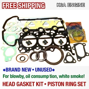 Junta de culata + kit de revisión de anillo de pistón para motor Suzuki K6A Jimny JB23W JA22W - Imagen 1 de 7