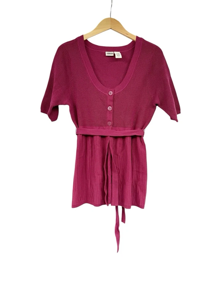 Suéter Top Estilo Babydoll Route 66 Y2K Borgoña Mujer Grande Foto 1 de 4