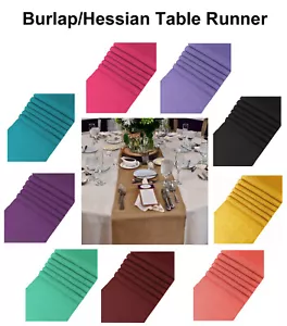 5/10/12/15/20 Natural Burlap Table Runner Jute Hessian Wedding Party - FREE SHIP - Picture 1 of 19
