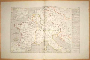 Mapa Houze 1839 DESMEMBRAMIENTO DEL IMPERIO DE CHARLEMAGNO 814 - 843, #9 - Imagen 1 de 1