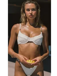 Bikini Sanori Firenze bianco testurizzato con ferretto taglia S - Foto 1 di 5