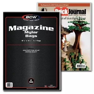 New (100 ct) BCW Magazine Mylar 2mm Bag-Acid Free - Picture 1 of 1