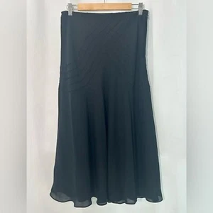 VINTAGE Y2K JONES NEW YORK Flowy 100% silk Midi Skirt 6 - Picture 1 of 4