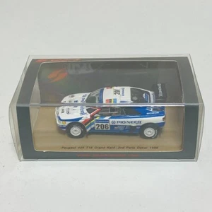 1/43 Spark Peugeot 405 T16 Grand Raid 2nd Paris Dakar 1989 #206 Blue White S5617 - Picture 1 of 6