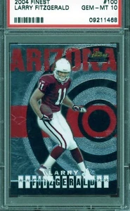 Larry Fitzgerald 2004 Finest #100 AZ Cardinals PSA GEM-MT 10! - Picture 1 of 2