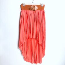 BB Couture Coral High Low Skirt Sz M