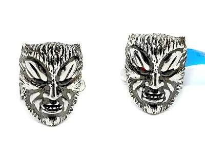 Stephen Webster SS and Garnet Werewolf Cuff Links - Image 1 of 4