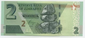 Zimbabwe 2 dolary 2019 Wybierz nowy banknot nieobiegowy UNC - Zdjęcie 1 z 2