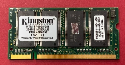 💥Kingston 256MB FRU 40P6397 Laptop Memory RAM KTM-TP0028/256 - Image 1 of 2