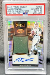 2018 Select Sam Darnold RPA Rookie Signature Mem Auto RC Prizm 7/35 - PSA 10 - Picture 1 of 4