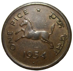 INDIA. 1 PICE, 1954 B. - Picture 1 of 2