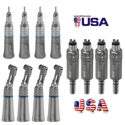 SEASKY Dental Low Slow Speed Handpiece Contra Angle Straight Air Motor 4 Hole NSK Style