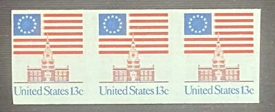 US Stamps-SC# 1622 - Imperforate Strip of 3 - MNH - CV $60.00 - Image 1 of 2