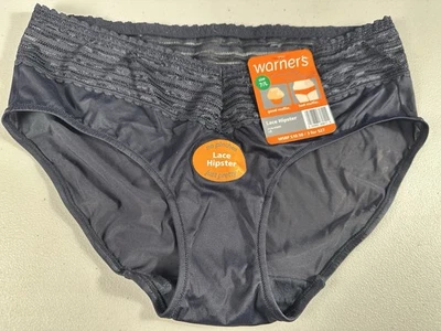 WARNER'S No Pinching No Problems Lace Hipster Underwear Size 7 5609 Black - Image 1 of 4