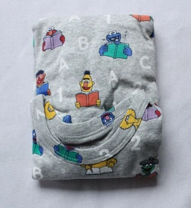 Baby Gap Unisex Kid Sesame Street Organic Brushed Cotton PJ Set AP2 Grey Size:4Y - Picture 1 of 4