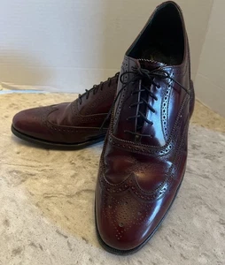 Zapatos Oxford de Cuero Florsheim Imperial Borgoña 93327 De Colección Talla 12 D - Imagen 1 de 8