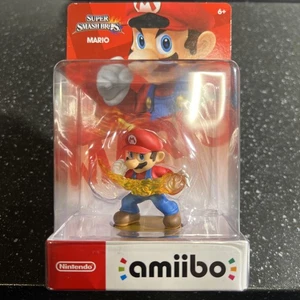 Mario Amiibo Figure Super Smash Bros Nintendo Switch NUOVO Sigillato Autentico - Foto 1 di 7