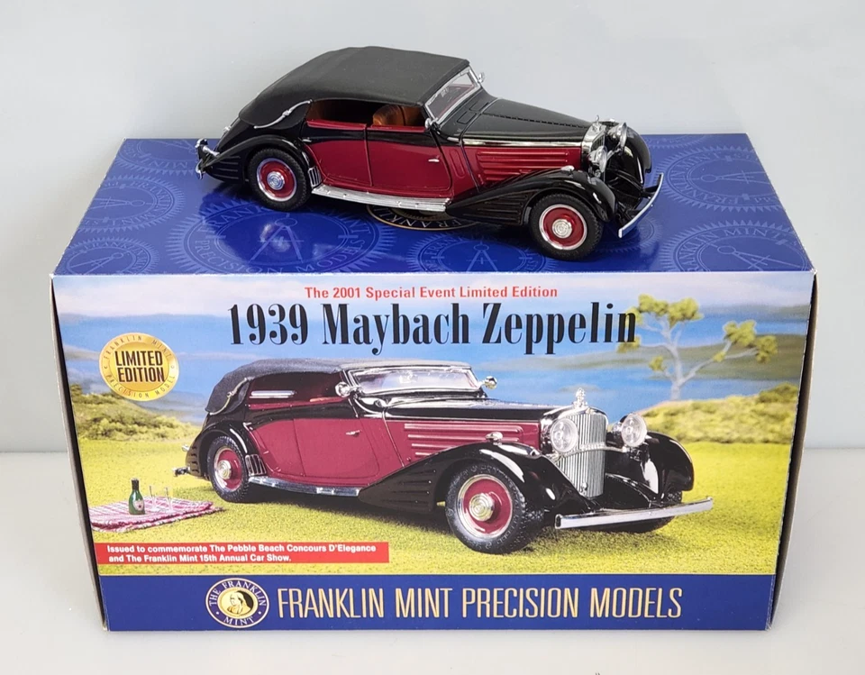 Franklin Mint 1939 Maybach Zeppelin 1:24 Scale Die Cast Model 2001 Limited 3,500 - Image 1 of 4