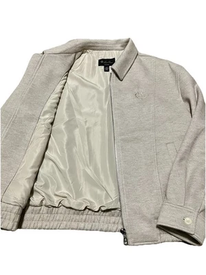 LORO PIANA - XL -  Solid Creamy White 100% SOFT Cashmere Heavy Jacket Coat FLAW - Image 1 of 4