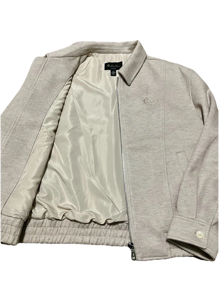 LORO PIANA - XL -  Solid Creamy White 100% SOFT Cashmere Heavy Jacket Coat FLAW - Image 1 of 4