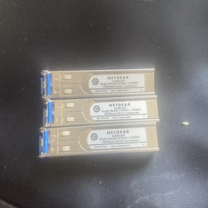 3 modules SFP GBIC AGM732F NETGEAR Fibre Gigabit 1000Base-LX (LC) réseau trans - Photo 1/1