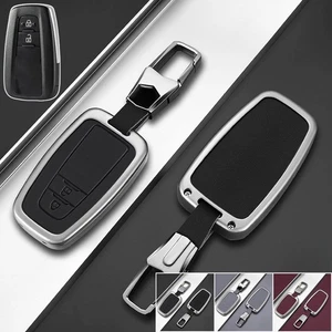 Zinc Alloy Leather Car Key Fob Case Cover For Toyota Camry Corolla Prius Avalon - Picture 1 of 16