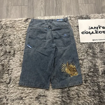 Pantalones Cortos Largos de Jean GRAIL Vintage Años 90 Línea de Verano Jnco Fish Y2K Para Hombre Talla 38 Foto 1 de 4