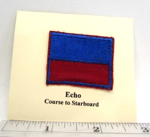 Vintage Maritime Signal Flag E Echo Course to Starboard Patch Nautical - Picture 1 of 2