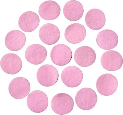 Círculos de feltro adesivos rosa, 1,5" de largura, pacote de 48X, adesivos de feltro cortados em matriz Rea - Imagem 1 de 4