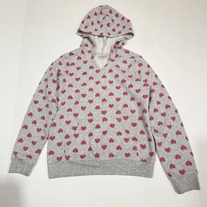 Jumping Beans Big Girls Fleece Hoodie Sweatshirt Size 7 Pink Heart - Picture 1 of 16