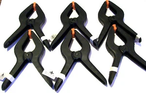 6 MORSETTI A MOLLA GOLIATH INDUSTRIAL 9" NYLON SC948 CLIP FLEX PAD CAPACITÀ GANASCIA 4" - Foto 1 di 2