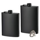 2 Pack Hip Flasks for Liquor, 8 Oz Stainless Steel Leakproof Thin Flasks7656