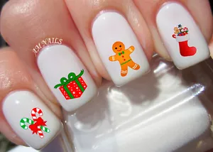 Christmas Nail Art Stickers Transfers Decals Set of 36 - A1365 - Picture 1 of 2